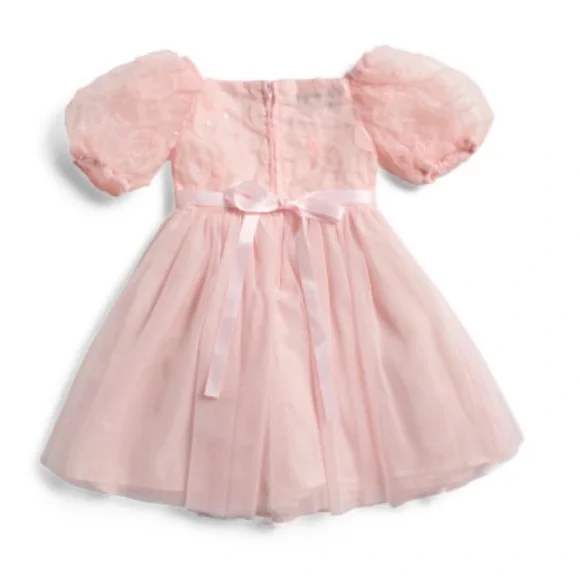 open lace back dress Gorgeous Pink Evening Dress main image 1